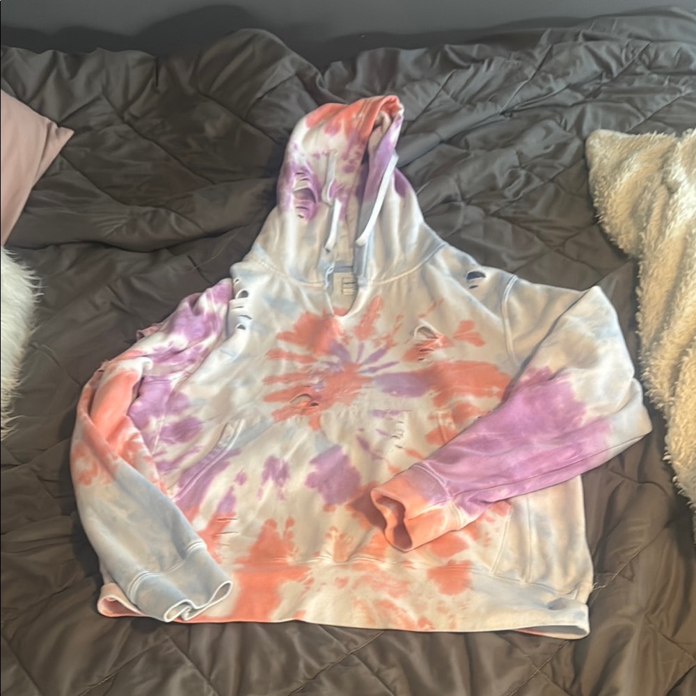 Reflex Tie-Dye Hoodie in blue, purple, pink/orange